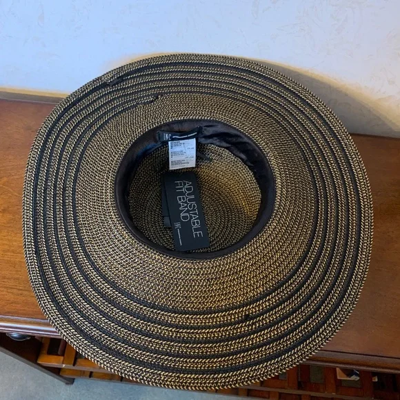 I.N.C. Natural and Black Floppy Hat with Ultraviolet Protection - Picture 5 of 9